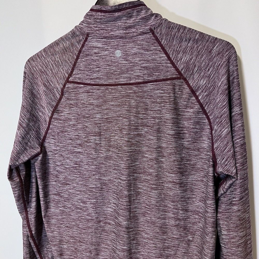 Z By Zella Womens Medium Maroon 1/4 Zip Space Dye Pullover Long Sleeve Athletic - Picture 4 of 16